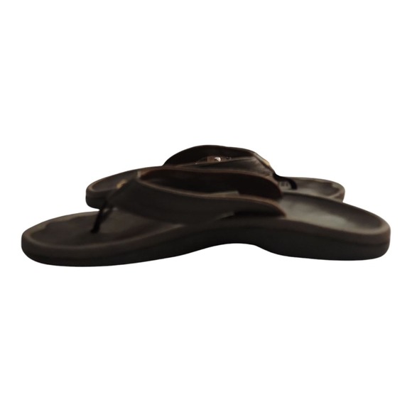 Olukai Women's Ohana Brown Thong Sandals Slip-On Comfort Size W8 — Used, Great C - Picture 8 of 12